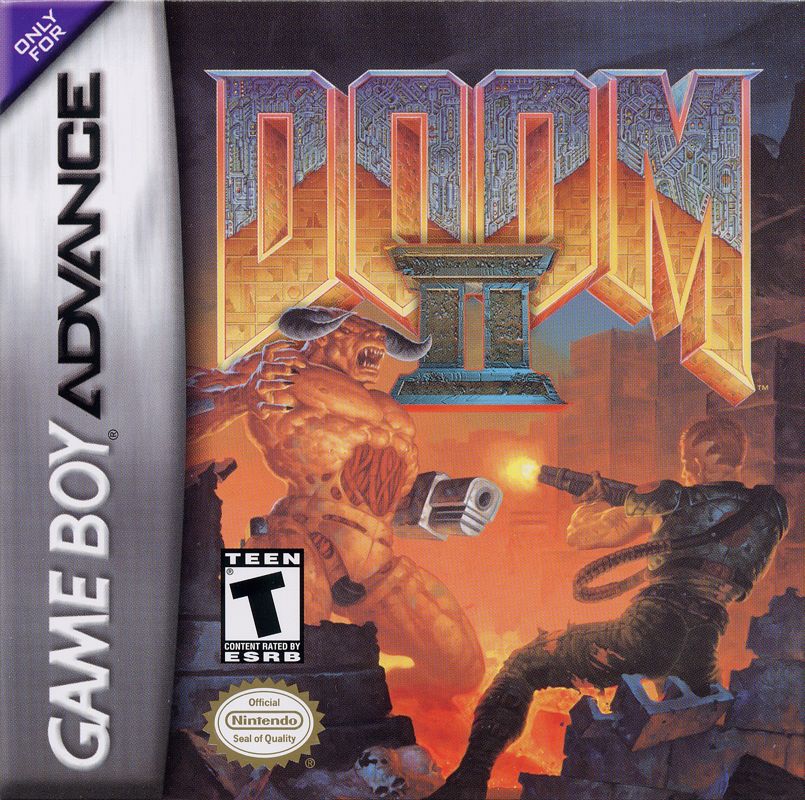 Doom II box art for GameBoy Advance